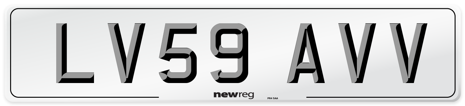 LV59 AVV Number Plate from New Reg